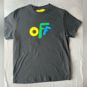 Kids off white shirt